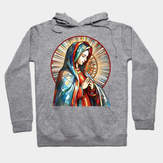Virgen Mary in Prayer Hoodie by TacoTruckShop
